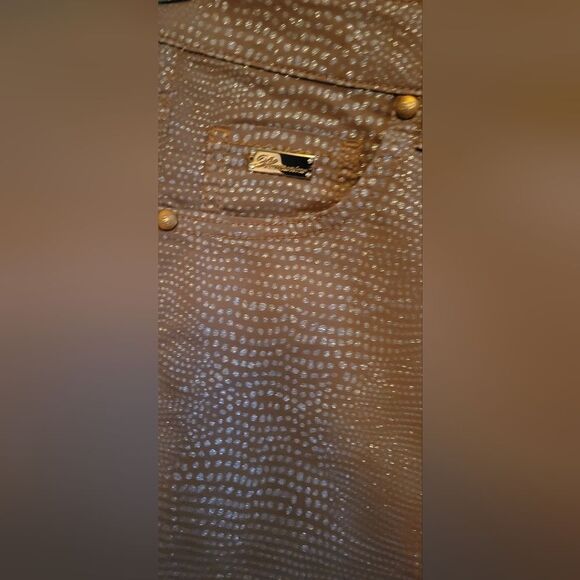 * * BLUMARINE SPARKLE STRETCHY DESIGNER JEANS - Picture 3 of 8